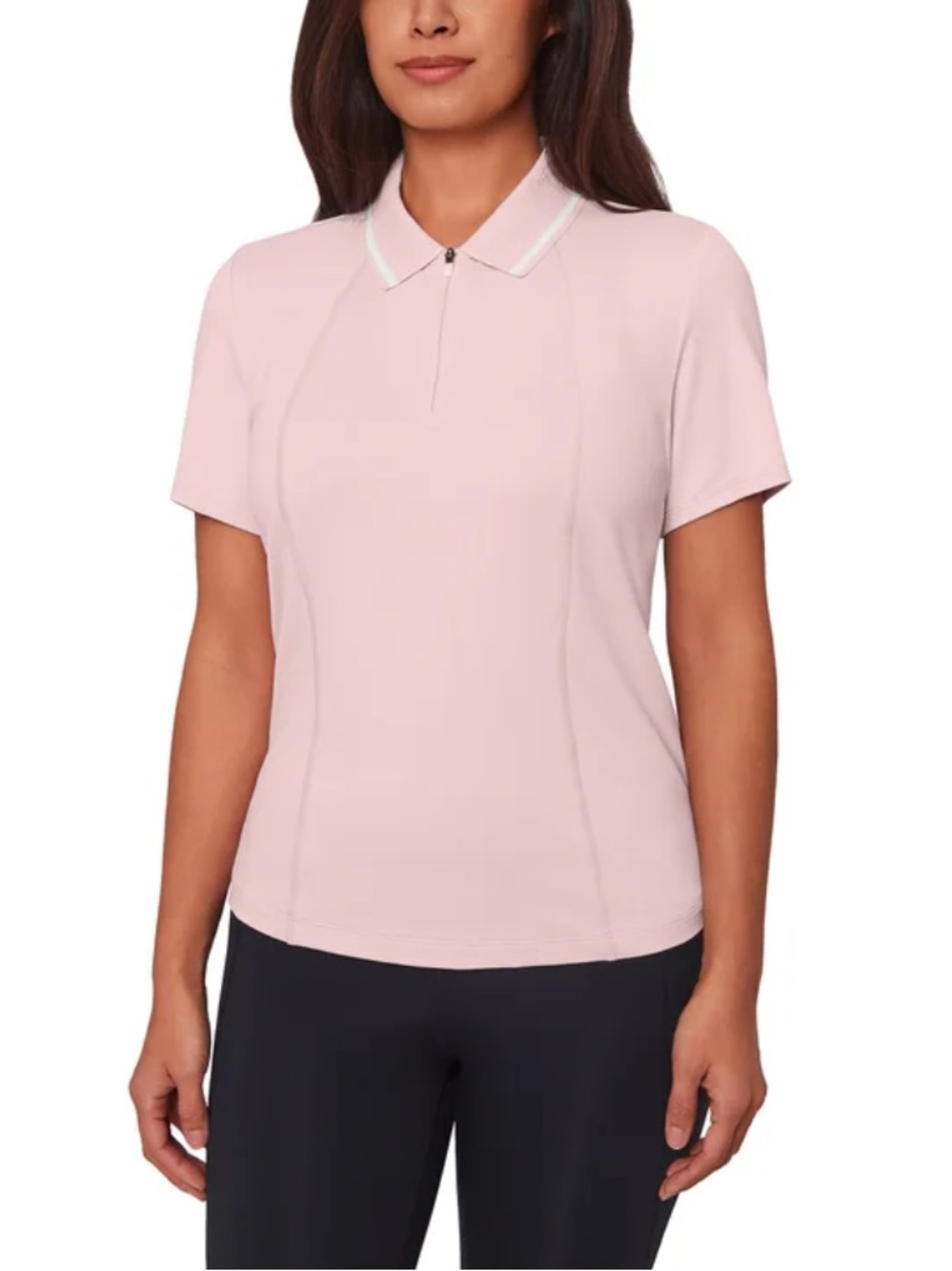 Mondetta Pale Pink Short-Sleeve Button Down Polo